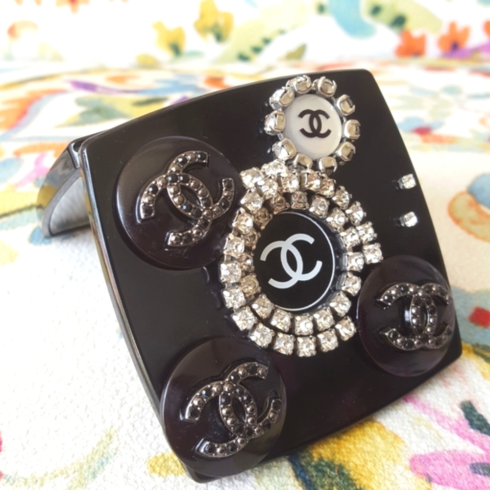 CHANEL Compact Mirror Double Side 😍 Blinged 💎 NEW